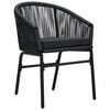 vidaXL Garten Essgruppe 9 pcs Schwarz Poly-Rattan