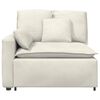vidaXL Modulares Sofa Endmodul mit Armlehne Kissen Creme 100 cm