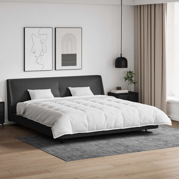 vidaXL Bettdecken Set mit Kissen 3 pcs Wei&szlig; Daunenfeder