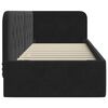 vidaXL Eckbettgestell mit Kopfteil Schwarz 80 x 200 cm Samt
