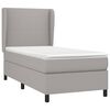 vidaXL Boxspringbett mit Matratze Hellgrau 100x200 cm Stoff