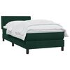 vidaXL Boxspringbett mit Matratze Dunkelgr&uuml;n 100x220 cm Samt