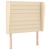 vidaXL Kopfteil mit Ohren Creme 93x23x118/128 cm Stoff