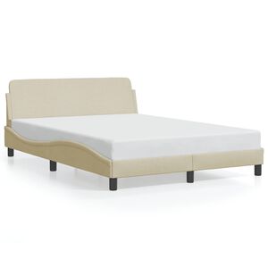 vidaXL Bettgestell "Dover" Creme 140x200 cm Stoff