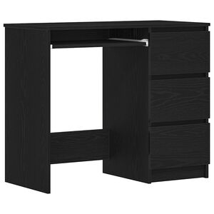 vidaXL Schreibtisch Schwarz Eichen-Optik 90x45x76 cm Holzwerkstoff
