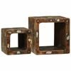 vidaXL TV-Einheiten 2 pcs Mehrfarbig Massives upgecyceltes Holz