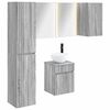 vidaXL Badezimmerschrank-Set 5 stk. Grau Sonoma Holzwerkstoff