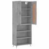 vidaXL Highboard Betongrau 69,5x34x180 cm Holzwerkstoff