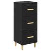 vidaXL Sideboard Schwarz Eichen-Optik 34,5 x 34 x 90 cm Holzwerkstoff