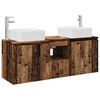 vidaXL Badezimmerschrank-Set 3 stk. Altholz 49,5 x 41 x 63 cm