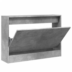 vidaXL Schuhschrank Betongrau 80x21x57 cm Holzwerkstoff