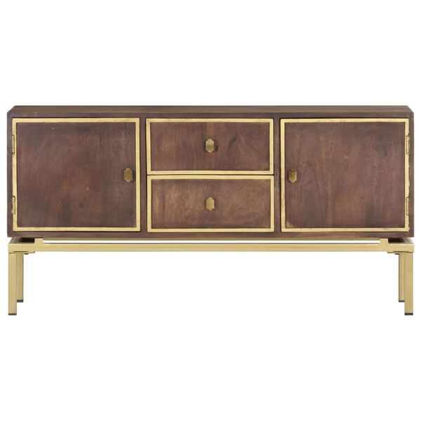 vidaXL Sideboard 120x29x60 cm Massivholz Mango