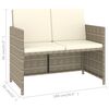 vidaXL 6-tlg. Garten-Essgruppe mit Auflagen Poly Rattan Beige