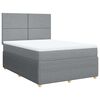 vidaXL Boxspringbett mit Matratze Hellgrau 140x200 cm Stoff