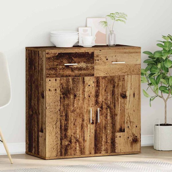 vidaXL Sideboard mit Schubladen Altholz 78 x 38 x 80 cm Holzwerkstoff