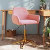 vidaXL Esszimmerstuhl Drehbar Rosa Samt