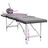 vidaXL Massagetisch mit 4 Zonen Aluminiumrahmen Anthrazit 186&times;68 cm