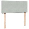 vidaXL Boxspringbett mit Matratze Hellgrau 120x200 cm Samt
