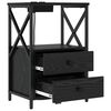 vidaXL Nachttisch 2 pcs Schwarz Eichen-Optik 40 x 31 x 60 cm