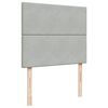 vidaXL Boxspringbett mit Matratze Hellgrau 120x190 cm Samt