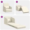 vidaXL Schlafsofa Creme 65 x 80 x 83 cm Samt