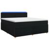 vidaXL Boxspringbett mit Matratze Schwarz 180 x 200 cm Stoff