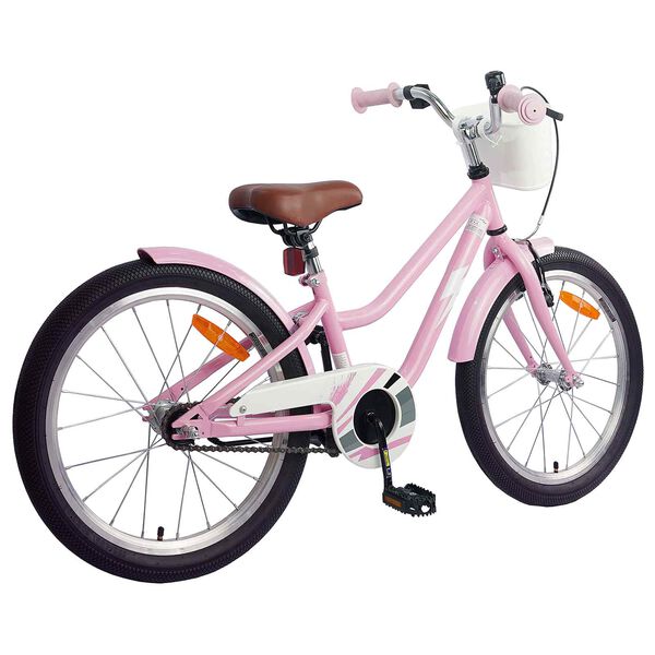 vidaXL Kinderfahrrad 18 Zoll f&uuml;r 5-7 Jahre alt Hellrosa