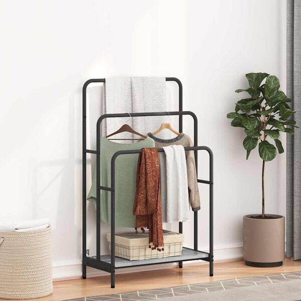 vidaXL Kleiderständer Grau Sonoma 60 x 30 x 100.5 cm Holzwerkstoff