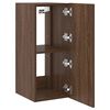 vidaXL TV-Wandschrank mit LED-Leuchten Braun Eichen-Optik 30,5x35x70cm