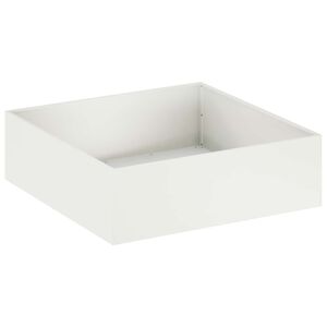 vidaXL Garten-Pflanzgef&auml;&szlig; Wei&szlig; 100 x 100 x 30 cm Kaltgewalzter Stahl