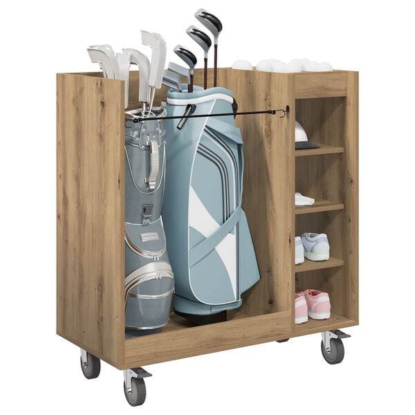 vidaXL Golf Schrank Mit Rad Uni Artisan-Eiche 65 x 45 x 98 cm