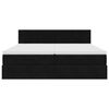 vidaXL Ottoman-Bett mit Matratzen Schwarz 160x200 cm Samt