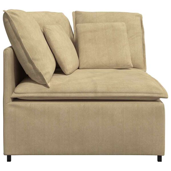 vidaXL Modulares Sofa Eckmodul mit Kissen Graugr&uuml;n 100 cm