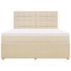 vidaXL Boxspringbett mit Matratze Creme 180x200 cm Stoff