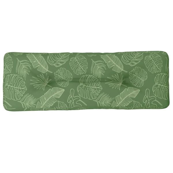 vidaXL Palettenkissen Blattmuster 120x40x12 cm Stoff