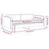 vidaXL Tagesbett mit Matratze Dunkelgrau 100x200 cm Stoff