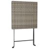 vidaXL 3-tlg. Bistro-Set Klappbar Grau Poly Rattan