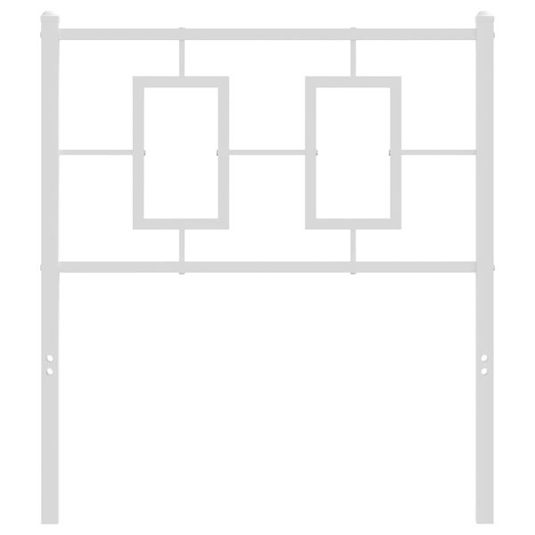 vidaXL Ersatz-Kopfteil Metall Wei&szlig; 80 cm