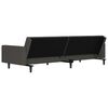 vidaXL Schlafsofa 2-Sitzer Dunkelgrau Mikrofaser