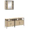 vidaXL Badezimmerm&ouml;bel-Set 3 Stk. Braun 80 x 30 x 60 cm Holzwerkstoff