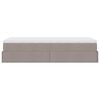 vidaXL Ottoman-Bett mit Matratze Taupe 90x200 cm Stoff