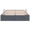vidaXL Aufbewahrungsbett mit Matratze Dunkelgrau 120 x 200 cm Samt