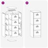 vidaXL Aktenschrank 2 pcs Schwarz 44 x 50 x 139 cm Kaltgewalzter Stahl