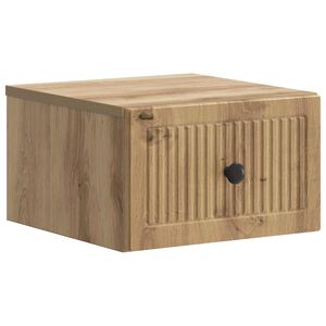 vidaXL Wandmontierter Nachttisch Artisan-Eiche 33 x 34,5 x 20 cm