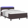 vidaXL Boxspringbett mit Matratze Dunkelbraun 140 x 190 cm Stoff