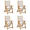 vidaXL Gartenst&uuml;hle 4 Stk. Klappbar Massivholz Akazie und Textilene