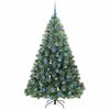 vidaXL K&uuml;nstlicher Weihnachtsbaum mit 300 LEDs Gr&uuml;n 180 cm PE und PVC