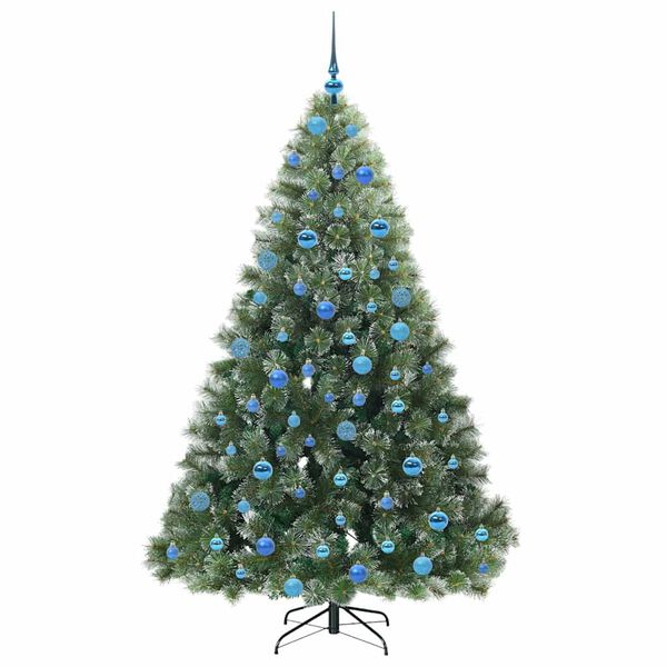 vidaXL K&uuml;nstlicher Weihnachtsbaum mit 300 LEDs Gr&uuml;n 180 cm PE und PVC