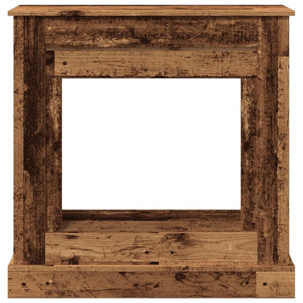 vidaXL Kaminumrandung Altholz-Optik 90x30x90 cm Holzwerkstoff