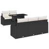 vidaXL Garten-Sofa-Set 6 Stk. Schwarz Poly-Rattan